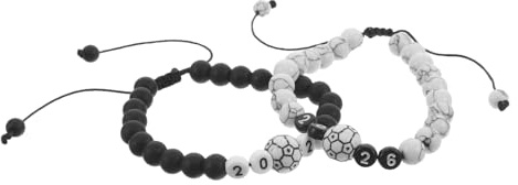 Toyvian Fußballarmbänder 2 Stück Verstellbar für Damen Herren Sport Charm Armband mit Fußball Anhänger Schweißfestes Freundschaftsarmband als Fußball Wm Fanartikel