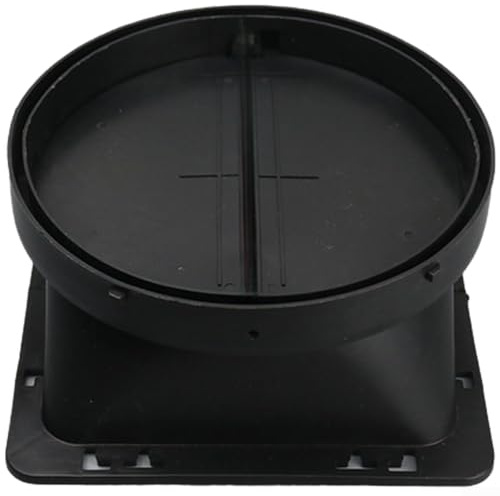 Válvula antirretorno de 150 mm para extractor de cocina, conducto de ventilador, conector redondo de plástico (negro individual 150)