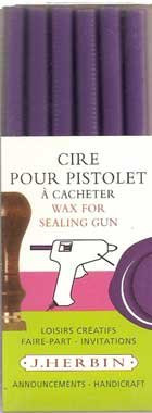 J. Herbin 7 mm Siegelwachs aubergine - für Wachspistole - 6er Pack