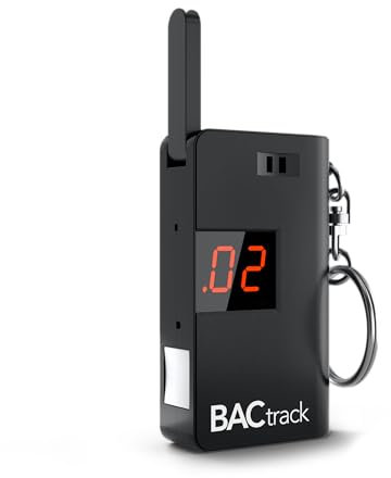 BACtrack nyckelring breathalyser (svart) | ultraportabel ficknyckelring alkoholtestare för personligt bruk