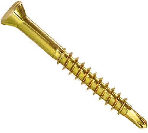 PARCO Dielenschrauben 3,2x30mm, Gelb-chromiert, TX10, 1000 Stück Senkkopf - ideale Befestigung für Holzdielen, Terrassendielen, Wandverkleidung, Wandpaneele oder Deckenverkleidung
