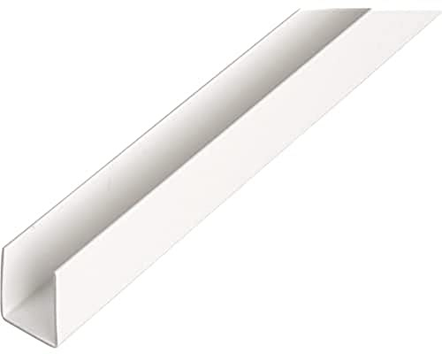 Alberts 484514 U-Profil | Kunststoff, weiß | 1000 x 12 x 10 mm