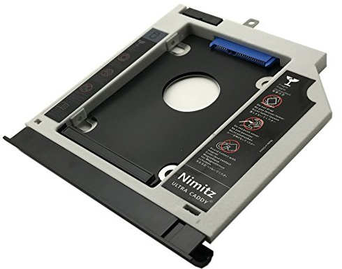 Nimitz 2nd HDD SSD Hard Drive Caddy for Lenovo Ideapad 310 510 with Bezel/Bracket