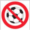 vsafety 51015 at-r Prohibition Logo Sign, en plastique rigide, pas de jeux de ballon, Carré, 200 mm x 200 mm, noir, rouge