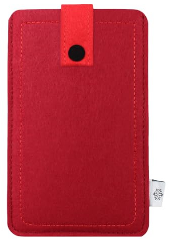 Davii Handy Filztasche passend für Apple Ipod Touch 3/4 / 5/6 (nur Handy), robuste Handy Schutzhülle mit Lasche & Druckknopf, Rundumschutz - XS Rot