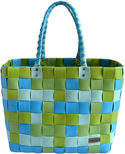 normani Einkaufskorb geflochten - wasserabweisend und robust Farbe Classic/Spring