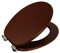MDF Wooden Toilet SEAT W/Fittings Adjustable Chrome Hinges Bathroom Soft Close Mahogany
