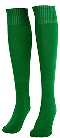 EVERYDAY Sport Unisex Football Plain Long Sock Knee High Large Hockey Soccer Rugby Stocks (Green)