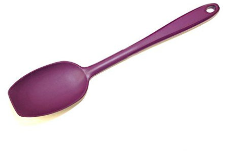 Kochblume Soßenlöffel L | Premium-Silikon & BPA frei| Hitzebeständig | Spülmaschinenfest | 30cm | Farbe: lila