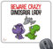 Coralgraph Inc CP579 Beware Crazy Dinosaur Lady Novelty Gift Printed PC Laptop Computer Mouse Mat Pad