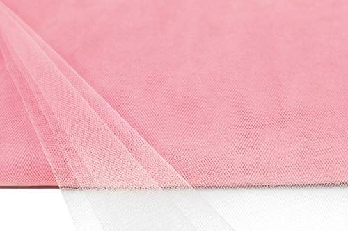 Creativery Tulle 10 m 150 cm Tissu décoratif Tulle Tulle Tulle Tulle Tulle Tulle Tulle Tulle Tissu Décoration Carnaval Mode Mariage Décoration Vieux Rose 158