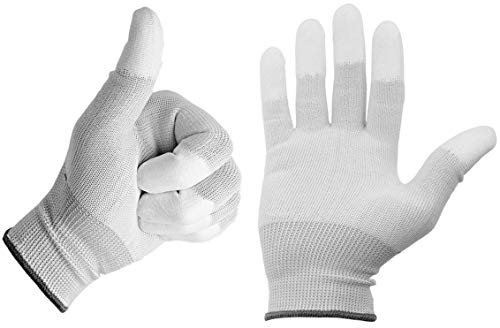 Minadax ESD Antistatik Handschuhe Finger-TIP - 1 Paar, Größe L/9 - Für Reparatur, Montage & Reinigung in Elektronik, Feinmechanik, Modellbau, Auto und Motorrad