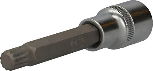 BRILLIANT TOOLS BT022944 Douille denture multiple 1/2, longueur 100 mm, M10 [Powered by KS TOOLS]