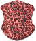 Lizzy Multi functional Head wear Bandana Face Cover | Unisex | One Size Fits Most | Face Cover Neck Tube Snood Scarf Reusable UK (Red Leopard Print)