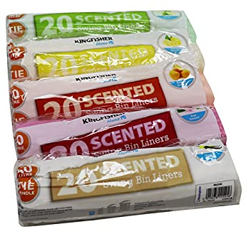 Kingfisher 50l Scented Swing Bin Liners Assorted Fragrances (5 x 40 Bags)
