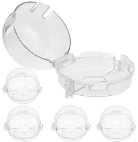 TOYANDONA Lot de 5 housses de protection universelles pour boutons de cuisinière, cuisinière à gaz, protection pour enfants, protection de four pour la maison, les bébés et les enfants