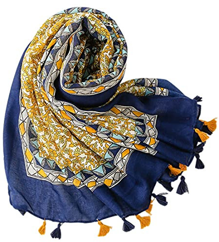 FAIRYGATE Damen Schal Halstuch Modern Schals Elegant Edel Tücher Leicht Tuch Fein Trendy Muster Farbiger Print Dünn Groß Stola 32233