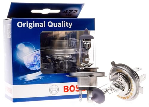 Bosch 472 (H4) Pure Light Headlight Bulbs - 12 V 60/55 W P43t - 2 Bulbs