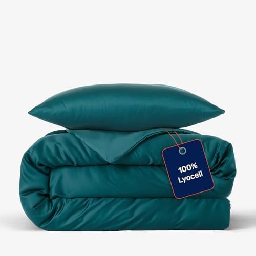 twenty:three Lyocell Bettwäsche (1x) 135x200 + (1x) 80x80 Juice Petrol - 100% Tencel - Gewonnen aus Eukalyptus - Hochwertig - Nachhaltig - Atmungsaktiv - Luxus - Hypoallergen