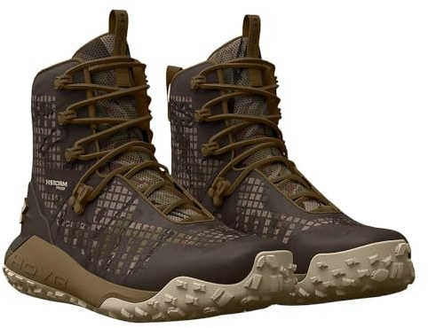 Under Armour Whitetail HOVR Dawn 2.0 Waterproof Boots Ridge Reaper Camo Barren/Bayou/Khaki Size 8 3025573-900018