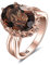 JewelryPalace Oval 5.7ct Echt Rauchquarz Solitär Ring Damen, Riesen Edelstein Schmuck Set, Ring Silber 925 Damen Ring Stein, Cocktail Ring Silber 925 Silberringe Damen 926 Ringe Frauen Rosegold 53