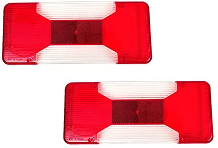 HZ-DESIGN Lichtscheibe Streuglas für Rücklicht Links + Rechts kompatibel mit IVECO DAILY IV + V ab 05/2006