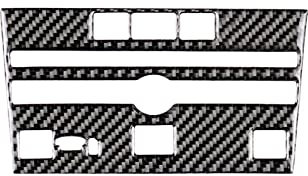 Auto-Mittelkonsolen-Carbon-Faser-Aufkleber, Sitzheizung, Audio-Panel-Abdeckung, Dekorativer Aufkleber, Passend Für Infiniti Q50 Q60 2014-2019 Autoteile Innenraum (Farbe : A)