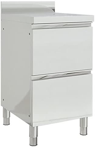 INLIFE Gastro-Küchenschrank mit 2 Schubladen Edelstahl,23.5kg,151178