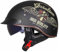 Retro Oldtimer Halbschale Jet-Helm Halbschalenhelm Mit ECE Genehmigt Brain-Cap Halbschale Roller-Helm mit Visier Scooter-Helm Chopper Helm Moped Helm Retro für Erwachsene Herren Damen (Color : C, Si