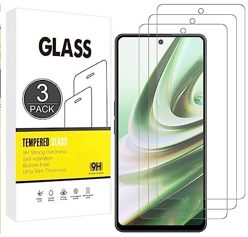 E-Hamii [3 Piezas] Vidrio Templado Inastillable 9H Compatible con OnePlus Nord CE3 5G,Protector de Pantalla[Cristal HD Claro]de 0.33 mm para OnePlus Nord CE3 5G
