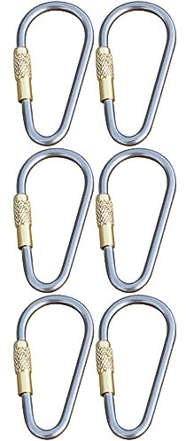 BESPORTBLE Lacd Karabiner 6 Stück Camping-kletter-schnellzug- -gewinde Aus Edelstahl Schlüsselanhänger Kletterkarabiner Robuste Schlüsselanhänger Karabinerhaken-befestigung Karabinerknoten