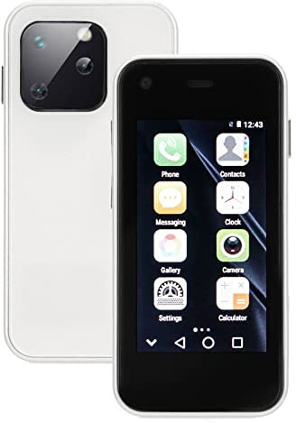 SOYES Teléfono XS13, Mini Smartphone Pequeño de 2,5 Pulgadas, 1GB RAM 8GB ROM Cámara 5MP,6.0, Dual SIM GPS 3G, con Material ABS, para Familiares y Amigos (Perla Blanca)