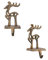 YWZHENYU Weihnachtsstrumpfhalter, langlebig, Haken für Kaminsims, Kamin, Strumpfhaken für Weihnachtsdekoration, 2 Stück (Rentier-Stil)