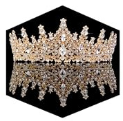 Gold Crown for Women Crystal Princess Tiaras Rhinestone Queen Headband Wedding Bridal Hair Accessories Birthday Prom Pageant Party Coming of Age Ceremony Photo Props