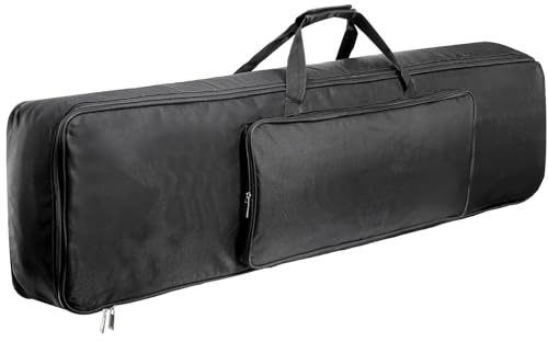Tosnail 88 Key Keyboard Gig Bag with Large Pocket, Adjustable Shoulder Straps and Handle, Soft Piano Case with 7mm Padding, Electric Keyboard Piano Bag - 53.5'' x 13 x 6.7''