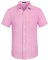 HISDERN Camicia Lino Uomo Estiva Casual Rosa Camicie Maniche Corte Colore Solido Camicia con Tasca per Spiaggia Vacanza Regular Fit M