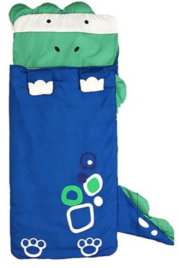 WOIRHWEH Kleinkind-Schlafmatte mit Kissen und Decke, Schlafmatten, Schlafsäcke für Jungen und Mädchen, Kinderschlafsack für Kita, Kinderzimmer (blau, 140 × 60)