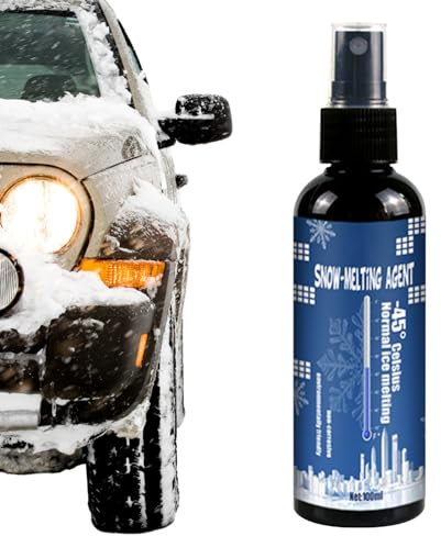 ZORQ Spray descongelador para coche, descongelador rápido de nieve, descongelador de coche de 100 ml, suministros de invierno eficaz para agujeros de cerradura, espejos, asas para mejorar la