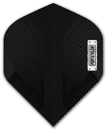 US Darts Pentathlon Dart-Flights, Carbon, Schwarz, 3 Sets (9 Flights) – 100 Mikron