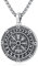 Eusense Wikinger Kompass Anhänger Sterling Silber Vegvisir Halskette Norse Viking Halskette für Frauen Nordic Rune Schmuck für Männer Frauen