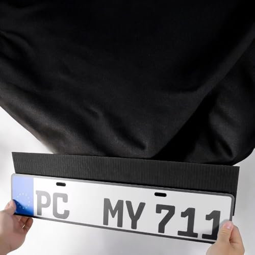 2X Kennzeichenhalterung Klettverschluss Rahmenlos Nummernschild