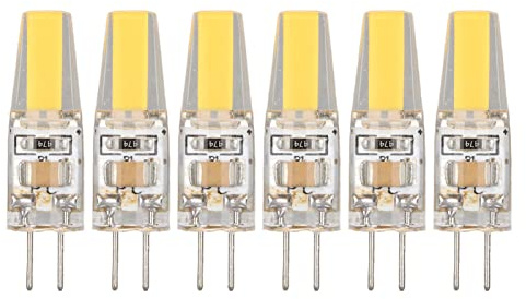 NOENNULL 6 Stück 6 W 500LM G4 LED COB Energiesparlampe Leuchtmittel für Deckenleuchte Tischlampe 220 V (Warmweiß)
