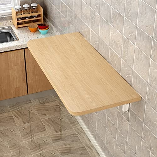CZAOERXB An der Wand montierter Klapptisch, Wäscheklapptisch, klappbarer Wandschreibtisch, platzsparender, herunterklappbarer schwebender Schreibtisch zum Lernen, Drop-Leaf-Tische, Kartenti