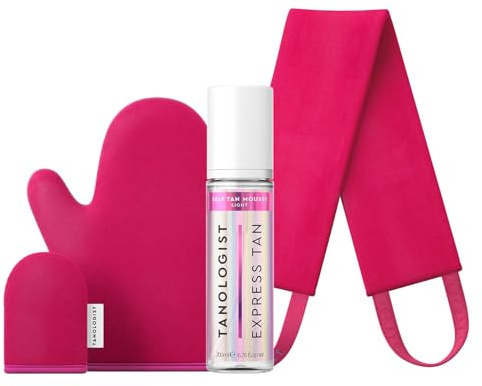 Tanologist Self Tan Mousse Light (200 ml) + Tanologist Self-Tanning Face & Body Mitt Duo + Tanologist Self-Tanning Back Applicator