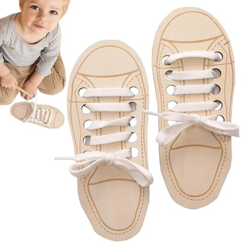 Schnürsenkel-Übungen Für Kinder, Schnürsenkel-Übungen, Schnürsenkel-Übungen Zum Binden Von Schuhen, Spielzeug Zum Schnüren Von Schuhen Aus Holz, Üben Des Schnürens Von Schuhen, Pädagogischer Schnürkno