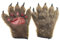 Halloween Handschuhe Bär Pfote Kostümhandschuhe mit Plüschhaar Bärentatze Handschuhe mit Nagel Halloweenkostüm Haarig Wolf Werwolf Hände Kostüm Horror Tiertatzen für Cosplay Maskerade Fasching Braun