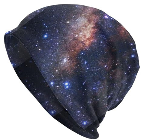 Galaxy Stars Skull Cap Beanie Mütze für Männer Frauen, weiche leichte Schlafmütze Chemomütze Winter warme Hip-Hop-Mütze