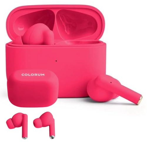 FOREVER COLORUM TWS Cuffie Bluetooth 5.3 Magenta - Cuffie Bluetooth In Ear con Bassi Profondi - Auricolari in Ear con Microfono - Porta di USB-C per Ricarica Rapida - Cuffie Bluetooth Android iOS