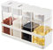 Cucina di stagionamento cucina condimento contenitore 4 griglie 2 bottiglie 2 serbatoi di olio organizzatore sigillato cucina