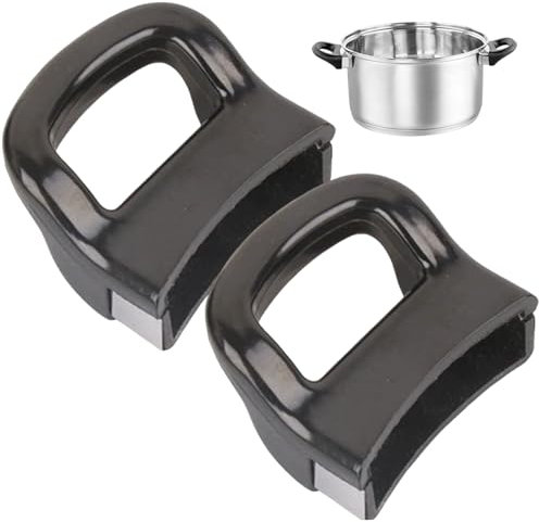 Rachlicy 2pcs Poignée d'autocuiseur Remplacement Universal 3 Trous Bakelite Pot Poignée Accessoires d'autocuiseur pour Le Restaurant de Cuisine Noir